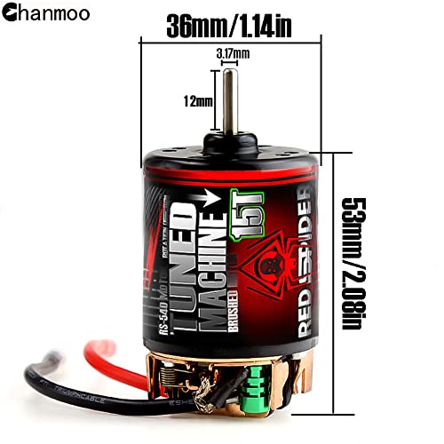 RC Car Motor Waterproof 540 Brushed Motor 15T 25T 35T 45T 55T 80T for 1/10 RC Crawler Car Axial SCX10 Scx24 Traxxas TRX4 AXI03007 90046 D90 Redcat Gen8 RC Monster Short Truck Car Boat (45T) - style: 45T