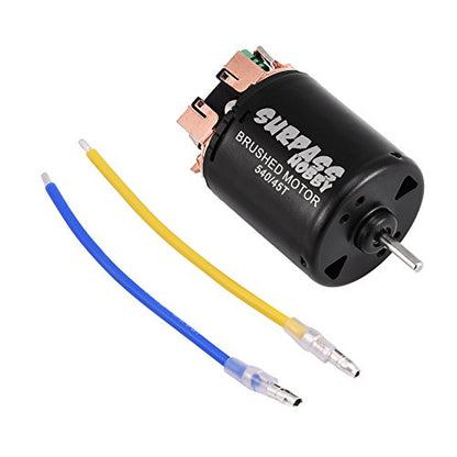 Dilwe RC Car Brushed Motor, 4 Poles Alloy 540 Sensorless Brushed Motor 17T / 27T / 45T / 80T / 21T for 1/10 RC Car Truck(45T)