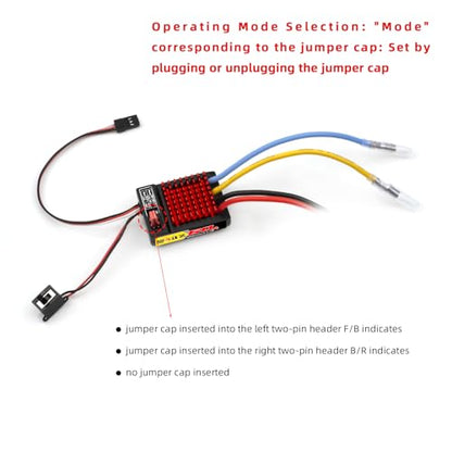 Brushed Power Combo 550 10T Motor 60/320A ESC BEC 6V/2A Splash-Proof for 1/10 RC Car Truck Buggy Short Course Slash ARRMA Granite Senton Axial Redcat HSP HPI Wltoys Kyosho,High-Speed Car