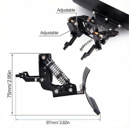RC Snow Plow for TRX4M & SCX24, Adjustable Aluminum 1/18 1/24 RC Crawler Plow, Servo Operated Snow & Sand Shovel Upgrade, CNC Metal RC Plow Truck Accessory (Black) - color: Black
