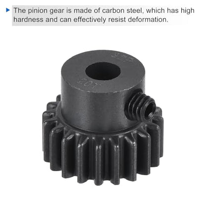 MECCANIXITY RC 32P Hardened Pinion Gear 5mm Shaft 20T Motor Gears Carbon Steel for RC Car Boat Drone - style: 20T