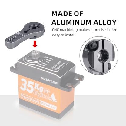 5pcs AllinRC 25T Servo Horn Aluminum Metal Steering Servo Arm M3 Threads Compatible with Futaba Savox Power for Car Truck