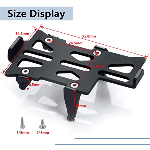 MORLORDY Aluminum Alloy RC Lower Battery Mount Bracket Plate Battery Holder Post for 1/24 RC Crawler Car SCX24 Upgrades Accessories AXI00001 AXI00002 AXI00006 AXI90081 AXI00004