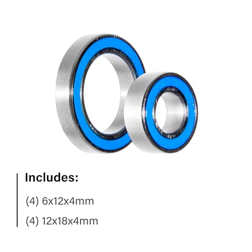 for 3s Arrma Big Rock Granite Senton Typhon 3S BLX Hubs Carriers Bearings Kit (8 Pcs)