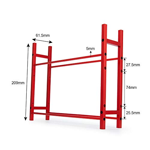 RC Car Alloy Tire Rack/ Wheel Rack for 1.9'' 2.2" Tire Wheel Rim SCX10 D90 CC01 TRX4 RC Crawler (Red) - color: Red