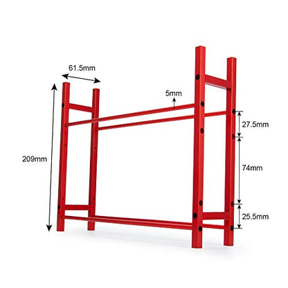 RC Car Alloy Tire Rack/ Wheel Rack for 1.9'' 2.2" Tire Wheel Rim SCX10 D90 CC01 TRX4 RC Crawler (Red) - color: Red