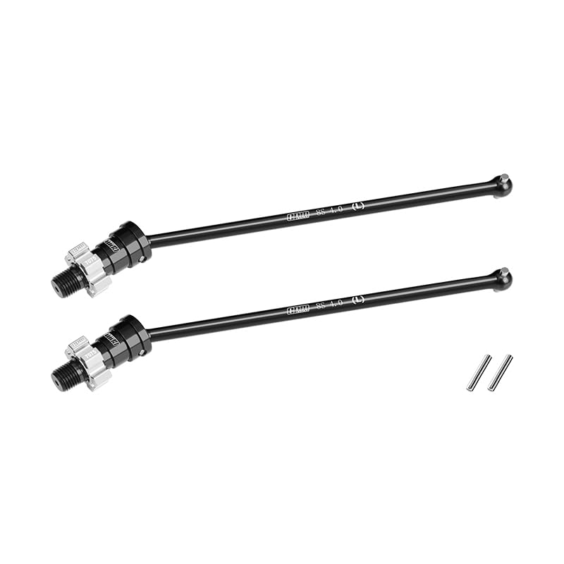 GPM 4140 Medium Carbon Steel Front/Rear Driveshaft with 7075 Alloy Hex for TRAXXAS XRT 8S X-Maxx WideMaxx Ultimate Suitable for #7895 WideMaxx Suspension Kit (Silver) - color: Silver