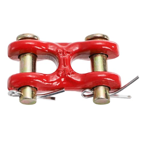 Bekith 6 Pack 5/16 Inch Safety Chain Repair Link, Zinc Plated G70 Forged Twin Clevis Link, Heavy Duty Trailer Tie Down Links Double Clevis Link for Transport Use, 3900lbs Working Load Limit
