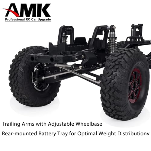 SCX10 Axle Upgrade Part, Twin I-Beam 2WD Pre-Runner Aluminum Suspension Conversion Kit for 1/10 RC Crawler Axial SCX10 I II 90046 90047 Axle Upgrade Part - color: Silver