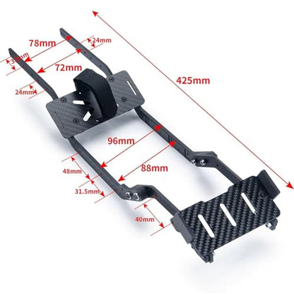 RC Cars Crawler Parts Compatible with TRX-4 1/10 RC Car Upgrade Parts ABS Girder Frame for Chassis Rails with Battery Tray Mount