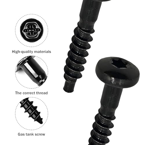 5PCS Air Filter Box Screw, BAS01001 Air Filter Housing Screws, Compatible with Chevrolet, Buick, GMC, Carbon Steel Airs Box Retaining Bolt, Replace 11611199 - size: 5PCS