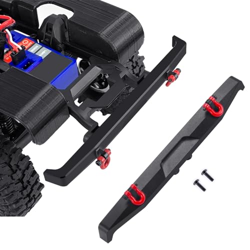 MOHERO Aluminum Front and Rear Bumper Set with Tow Hook for 1/18 TRX4M High Trail K10 RC Crawler Car Upgrade Part,(Front&Rear) - color: Front & Rear