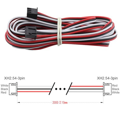4Pcs 3D Printer Endstop Extension Cables XH2.54 3PIN Connector Cable 2 Meters, Ender 3 Limit Switch Extension Cable – Compatible with Creality Ender 3/5/CR10 – Extension Wire for Limit Switches, - style: 4Pcs 3D Printer Endstop Extension Cables