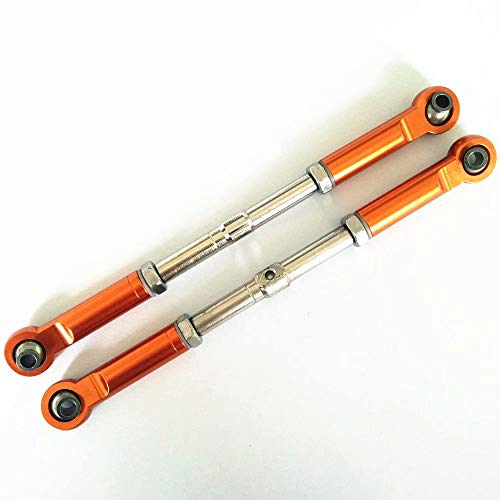 Harden Steel Adjustable Turnbuckles with Aluminum Ends - 2pcs Orange for RC HPI 1/8 Savage Flux X XL 4.6 5.9 HP 93535
