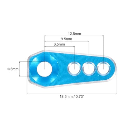 MECCANIXITY Aluminum Alloy 1/18 25T Steering Servo Arm Horn Sky Blue for DIY RC Car/Boat/Airplane Boat Accessories 2 Pcs - color: Sky Blue