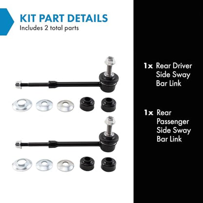 TRQ Rear Sway Bar Stabilizer Link Set Compatible with 2013-2019 Ford Escape 2015-2019 Lincoln MKC - style: PSA29229