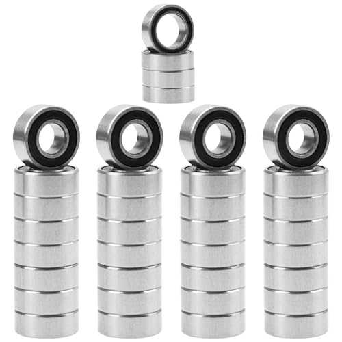 36Pcs ShareGoo RC Rubber Sealed Ball Bearings Kit 5x8x2.5mm 5x11x4mm Compatible with Tamiya Squash Van GF-02 4WD 1/10 RC Car Upgrade Parts