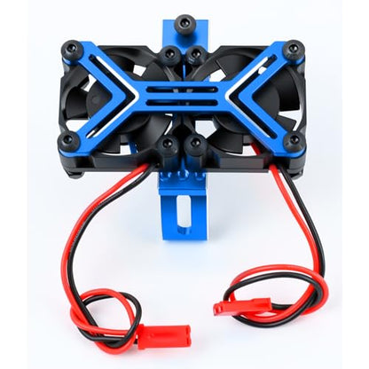 Metal 40-42MM 20000RPM Motor Cooling Fan Heat Sinks for Arrma 4068 4074 4274 4268 RC Motors (Blue) - color: Blue