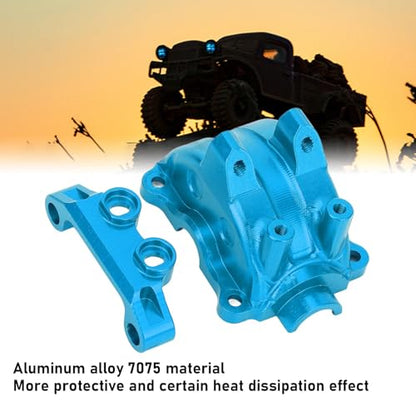 7075 Aluminum Alloy Differential Housing Case Compatible with -02-02T RC Car Upper Arm Mount Blue Metal Cover for /10 Scale Chassis Upgrade - color: Blue