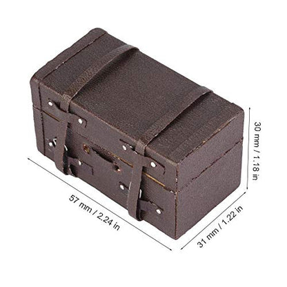 RC Luggage Box, Wood 1/10 Scale RC Climbing Truck Model Luggage Carry Case Bag for RC 4WD D90 D110