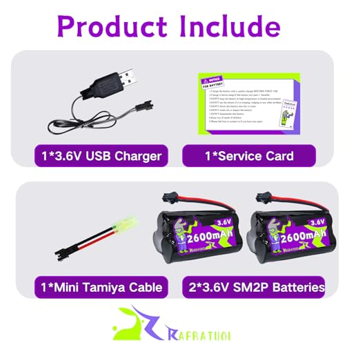 3.6V 2600mAh 1+2 Triangle Sharp Ni-MH Rechargeable Battery with SM-2P Plug(black),Fit for Unitech 0253799 ANIC1566 ELBB001 Lithonia EU2C M6 Emergency/Exit Light/Fire Exit Sign with Charger（3*AA）