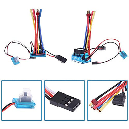 HUIOP 1/8 Car ESC, 120A Brushless Speed Controller ESC for 1/8 1/10 1/12 Car Crawler