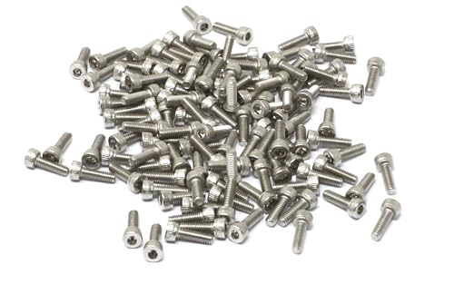 iexcell 100 Pcs M2.5 x 8mm Thread Pitch 0.45 mm Stainless Steel 304 Hex Socket Head Cap Screws Bolts Kit - size: M2.5 x 8mm