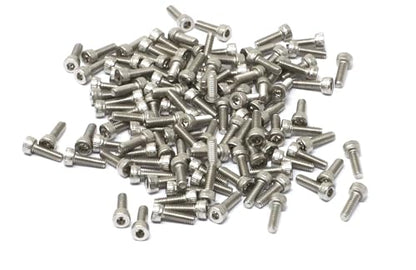 iexcell 100 Pcs M2.5 x 8mm Thread Pitch 0.45 mm Stainless Steel 304 Hex Socket Head Cap Screws Bolts Kit - size: M2.5 x 8mm