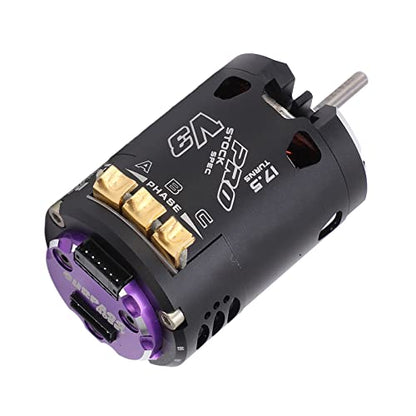 540 V3 Sensored Brushless Motor 2300kv High Performance Brushless Motor for 1/10 1/12 RC Off Road Drift Car Aluminum Black