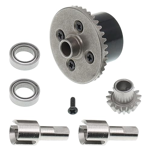 1PCS Metal Differential Case/2PCS Differential Cup/2PCS Bearing Compatible with WLToys 184011 A959-B A979-B A959 A969 A949 A979 K929 A969-B K929-B RC Car Upgrades Parts