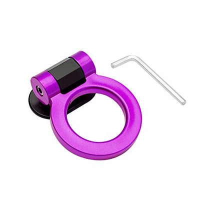 x xotic tech JDM Track Racing Style Bumper Trailer Tow Hook Ring Decoration Sticker Universal Fit All Car Truck SUV, Purple - color: Purple