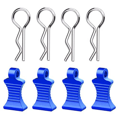 1/10 RC Car Body Clips Pins with Pull Tabs R Clips for All 1:10 1/12 Scale Axial Redcat HPI Himoto HSP Exceed RC Car Parts Truck Buggy Shell Replacement, Set of 4 (Navy Blue) - color: Navy Blue