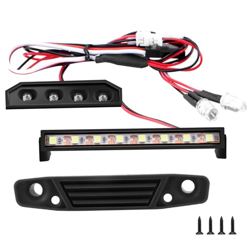 LED Light Kit for Redcat Ascent-18 with Headlights & Light Bar | RC LED Spotlight Roof Light Bar Headlight Taillight for 1/18 Crawler Redcat Ascent-18 Model Cars Upgrades