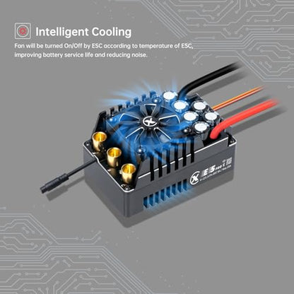 XC E5Pro Sensored Brushless ESC for 1/5 RC Cars,6-12S 250A | Bluetooth APP Programming, 6.0V/7.4V/8.4V BEC,Turbo Timing,Multiple protection,Smart Fan
