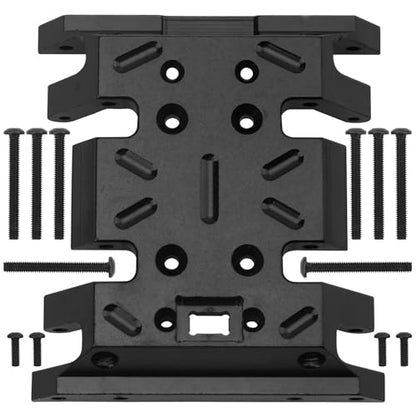 Aluminum Center Transmission Skid Plate Mount Gearbox Mount Compatible with MN128 MN86 MN86S MN86K MN86KS MN G500 1/12 RC Crawler Car (Black) - color: Red
