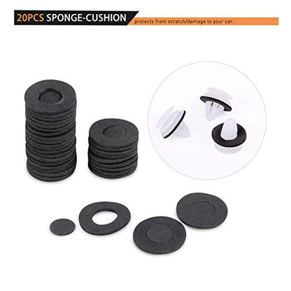 GOOACC - GRC-34 Push Bumper Fastener Rivet Clips with 18 Most Popular Sizes Auto Push Pin Rivets for Benz, BMW, Toyota, Honda, Subaru, Nissan, Mazda etc - color: 360Pcs Clips + Remover