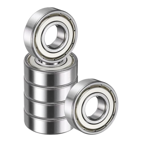 uxcell 6 Pack 6202ZZ Deep Groove Ball Bearings, 15x35x11mm Chrome Steel Double Shield Bearing for Electric Motor, Home Appliances, Garden Machinery, (ABEC5) - size: 6202ZZ