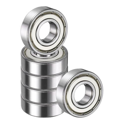 uxcell 6 Pack 6202ZZ Deep Groove Ball Bearings, 15x35x11mm Chrome Steel Double Shield Bearing for Electric Motor, Home Appliances, Garden Machinery, (ABEC5) - size: 6202ZZ