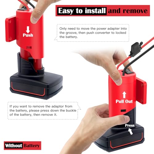 1 Packs Power Wheel Adapter for Milwaukee M12 Battery Adapter 12V Power Wheel Battery Conversion Kit with Switch, Fuse & Wire Terminals, 12AWG Wire, Power Connector for DIY Rc Car Toys and Robotics - size: 1 Pack