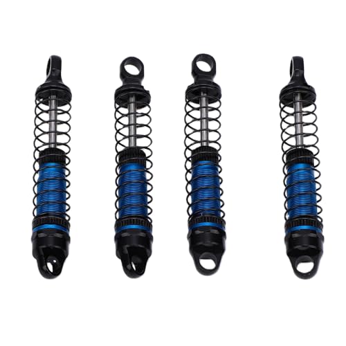 Jiawu 60mm Shocks Absorber for K10 1/18 RC Crawler, Aluminum Alloy Threaded with Nylon Shaft Ends, RC Crawler Upgrade Parts Replacement (Blue)