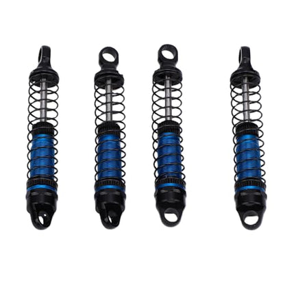 Jiawu 60mm Shocks Absorber for K10 1/18 RC Crawler, Aluminum Alloy Threaded with Nylon Shaft Ends, RC Crawler Upgrade Parts Replacement (Blue)