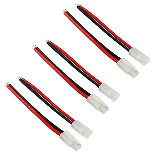3 Pairs Compatible with Tamiya Plug Battery Connector Male and Female Adapter Cable with 20cm 14awg Silicone Wire