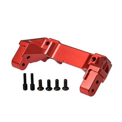 Aluminum Alloy Front Rear Bumper Mount for 1/10 RC TRX-4 Crawler Car(Red) - color: Red