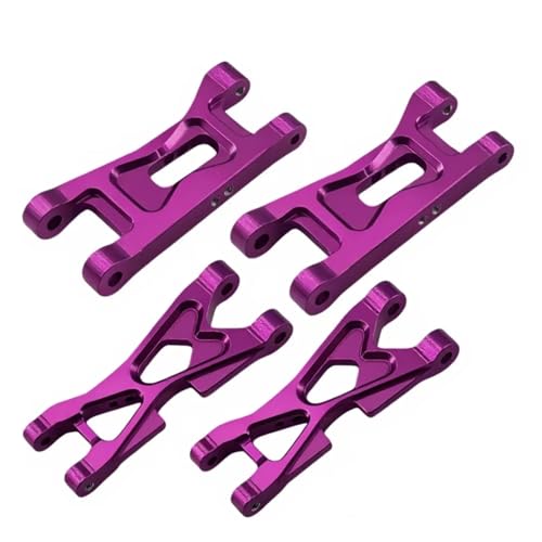 RC Models Components For WLtoys 244016 For Losi Micro B T 1/24 RC Car Upgrades Parts Accessories Front Rear Suspension Arms Set Meta Aluminum 2PCS(Purple) - color: Purple