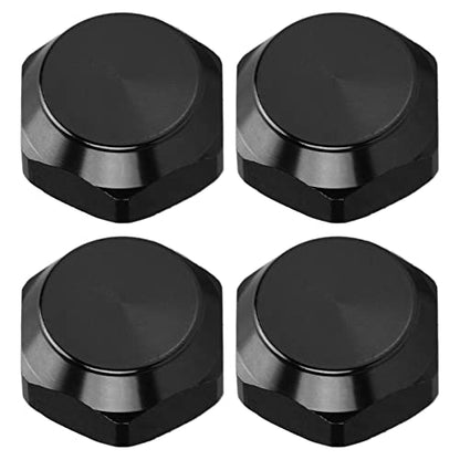 Alomejor RC Hex Wheel Nut,4PCS 17mm Hex Wheel Mount Nuts Compatible with 1/8 RC Car Upgrade Accessories(Black) - color: Black