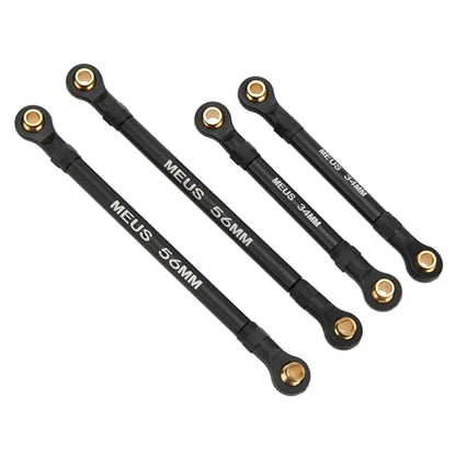 MEUS RACING TRX4M Links Aluminum High Clearance Links Set for Traxxas 1/18 TRX4M Defender Bronco RC Crawler(Black,Defender Bronco)