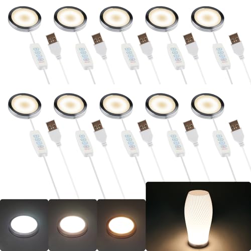 10 Set 3D Printer LED Lamp Kit 001, Compatible with Bambu lab H2D/A1/A1mini/P1S/P1P/X1C Makerworld Maker's Supply Hardware kit 5V USB Powered, Multicolor - size: Multicolor
