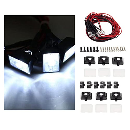 Enhance Your RC car with This Super Bright LED Roof Lamp Kit and Authentic, Perfect for AXAIL SCX10 TRX6 TRX4 90046 D90 110 1/10 RC Car. for Night Racing - 6 Lights - color: 6 Lights