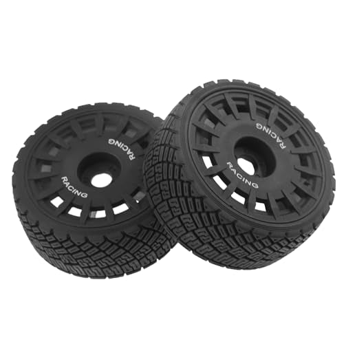 100mm 1/8 RC On-Road Tires and 15-Spokes RC Hard Plastic wheels High Grip Set 17mm Hex For 1/7 1/8 HPI VRX WR8 HSP Hobao Kyosho ARRMA Redcat Losi KM C3 CNE Ford W200 (Black) - color: Black