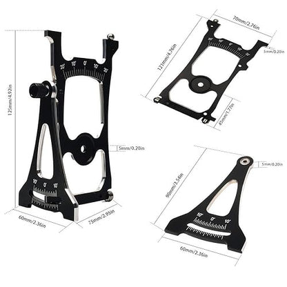 Multi-Functional 1/10 RC Car Setup System with Two Gauges, Aluminum Camber Toe Slip Angle Gauge, Suspension & Steering Adjustment Tool, Alignment Tuning Tool for 1/10 RC Buggy and On Road Cars